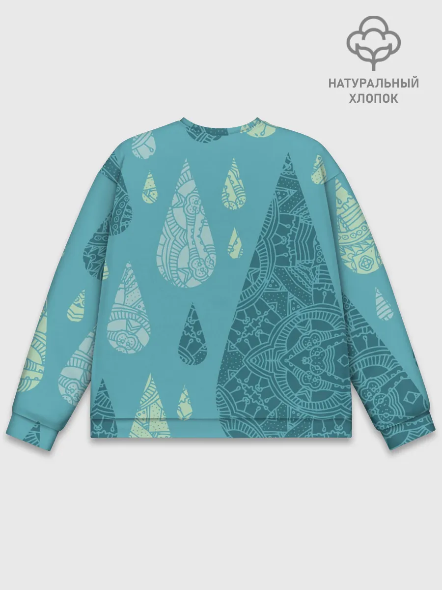Мужской свитшот базовый / Лесной узор
