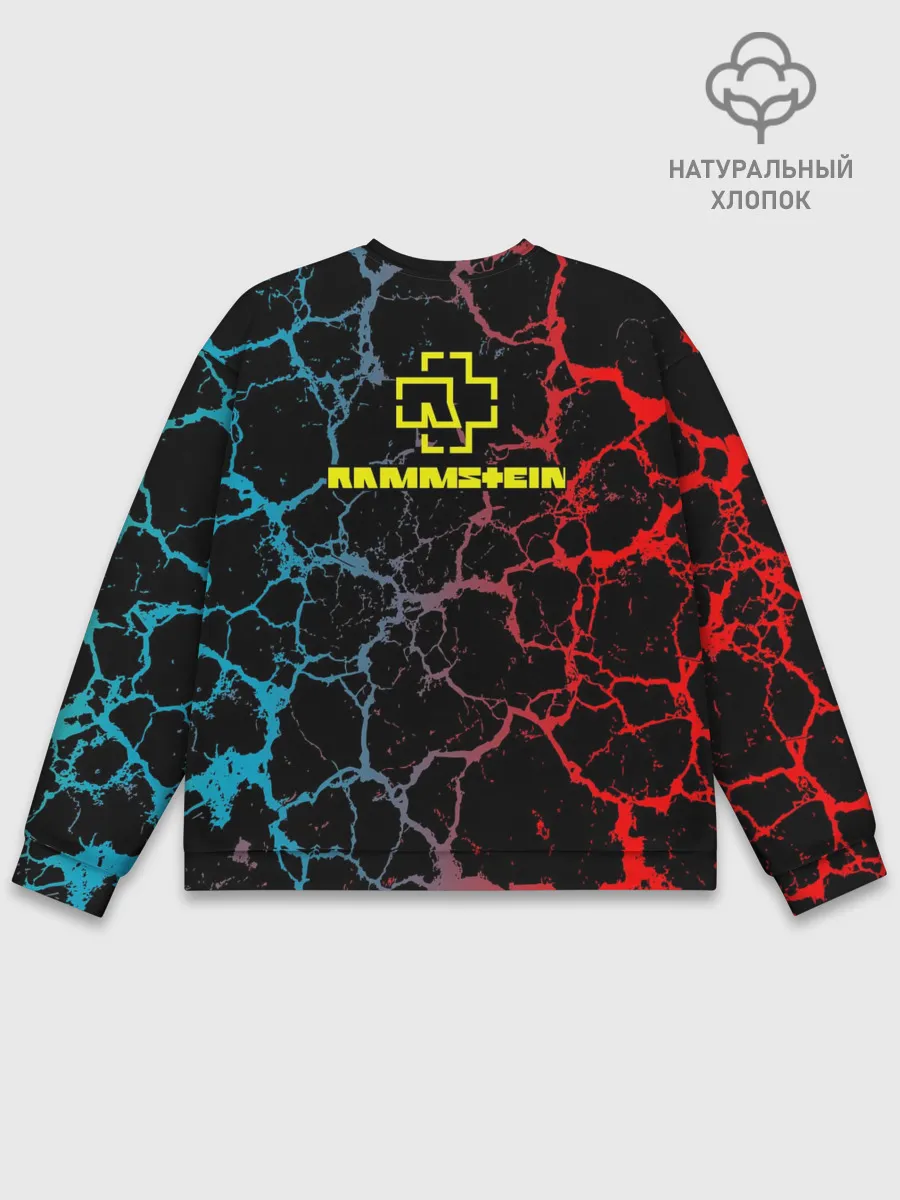 Мужской свитшот базовый / Rammstein трещины