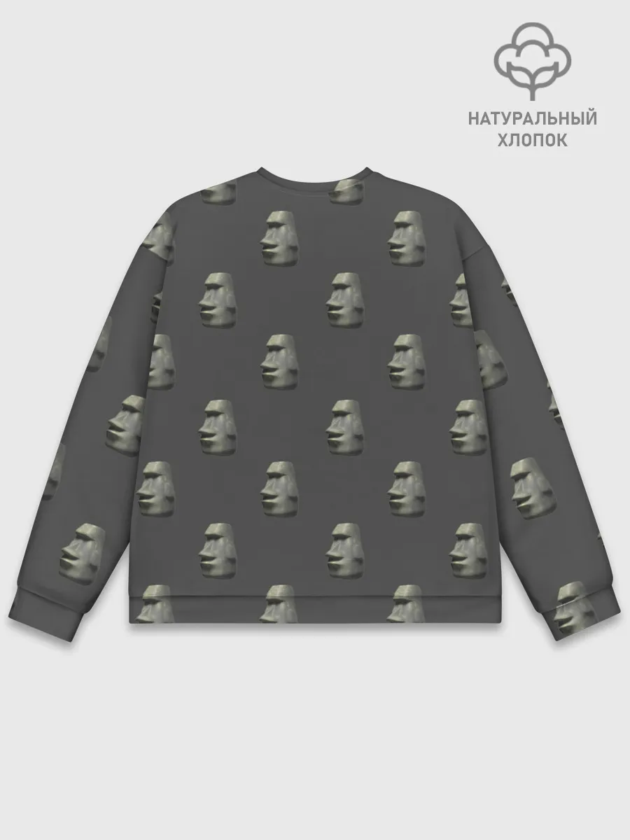 Мужской свитшот базовый / Голова с острова Пасхи