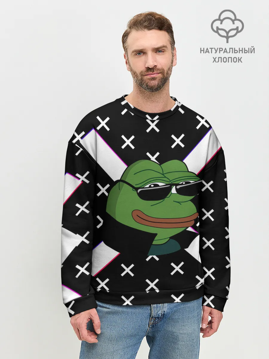 Мужской свитшот базовый / Pepe в очках EZ