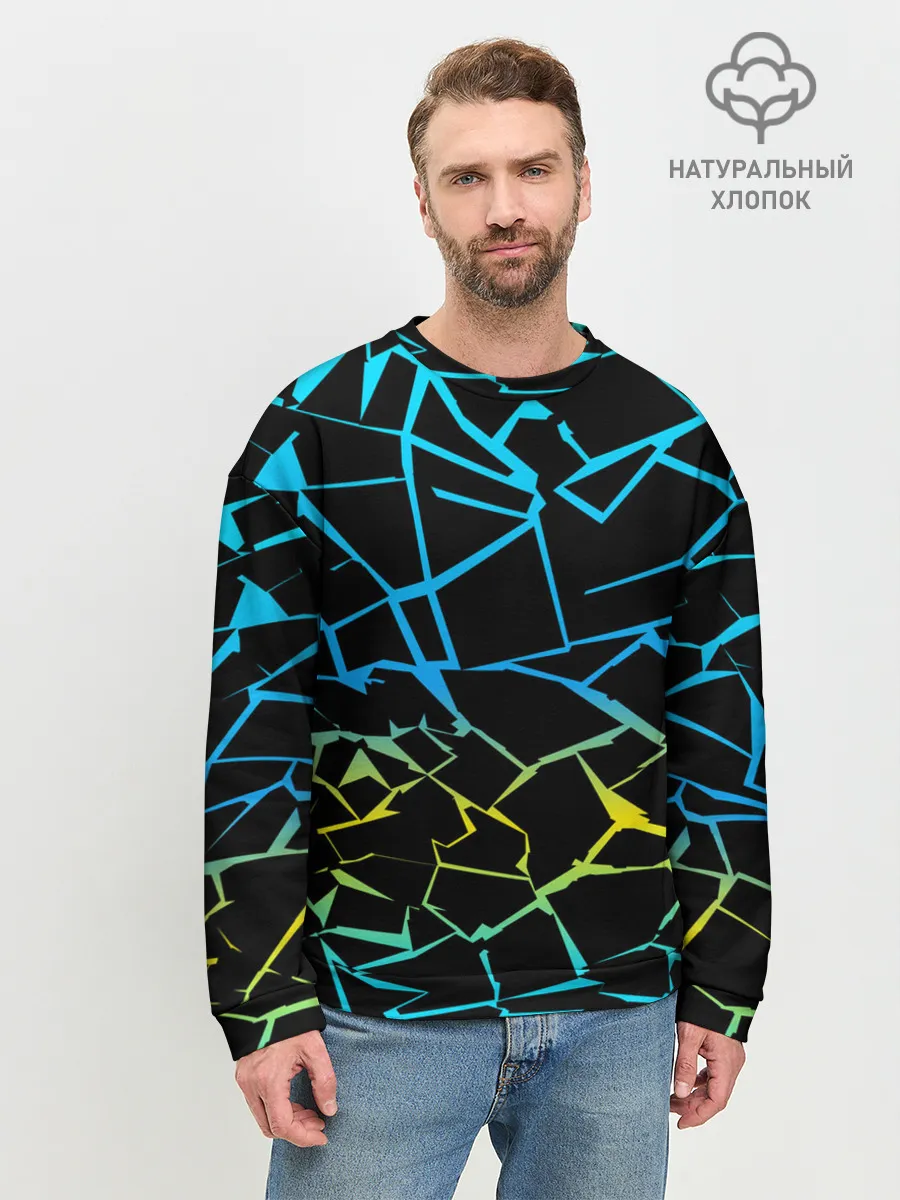 Мужской свитшот базовый / НЕОНОВЫЙ ГРАДИЕНТ
