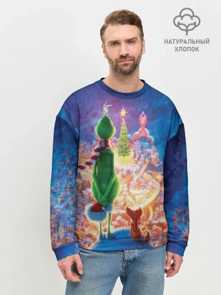 Мужской свитшот базовый / Гринч похититель Рождества