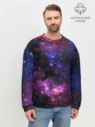 Мужской свитшот базовый / Космическое небо