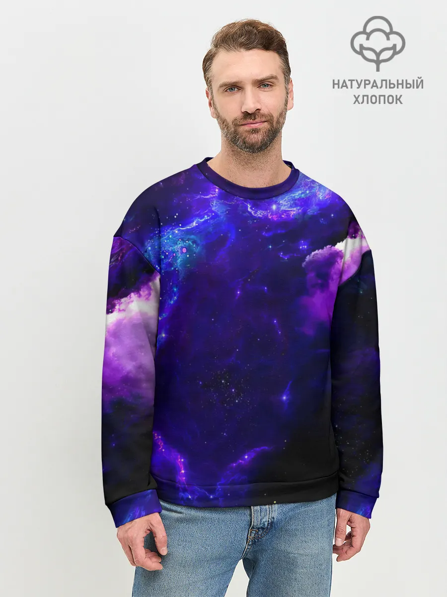 Мужской свитшот базовый / Космическое небо