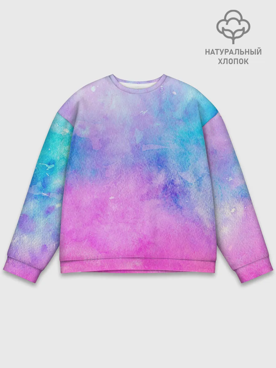 Мужской свитшот базовый / Акварельные пятна