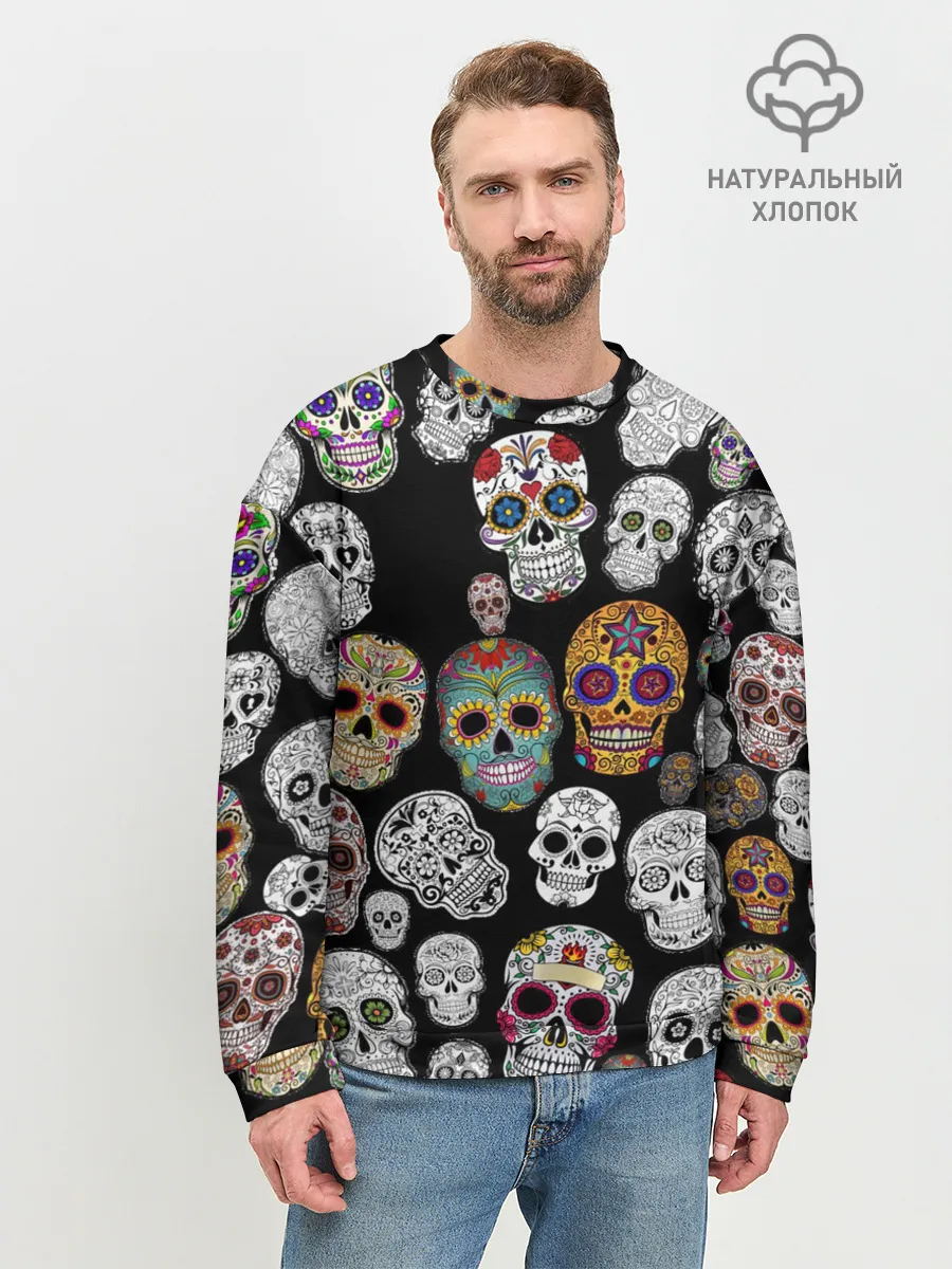 Мужской свитшот базовый / Мексиканский праздник