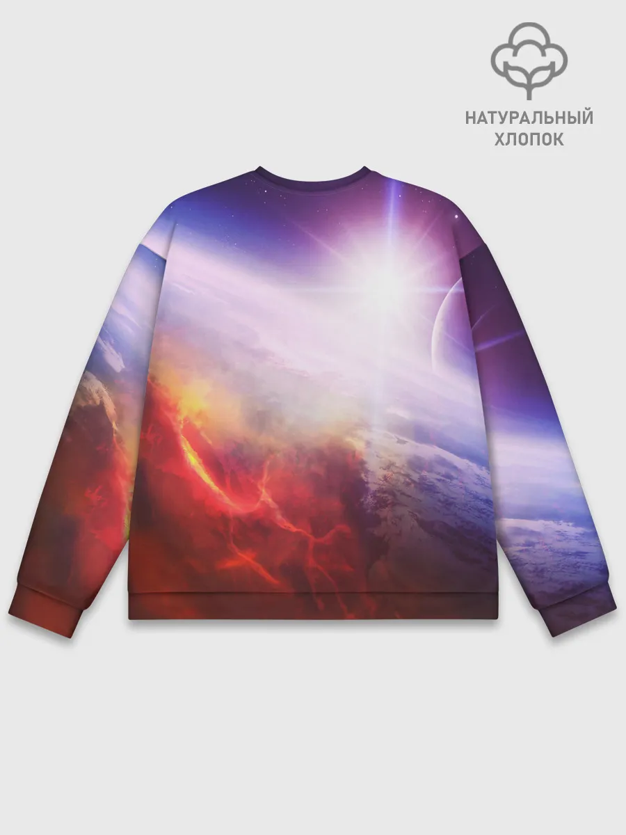 Мужской свитшот базовый / Звезды в неоне