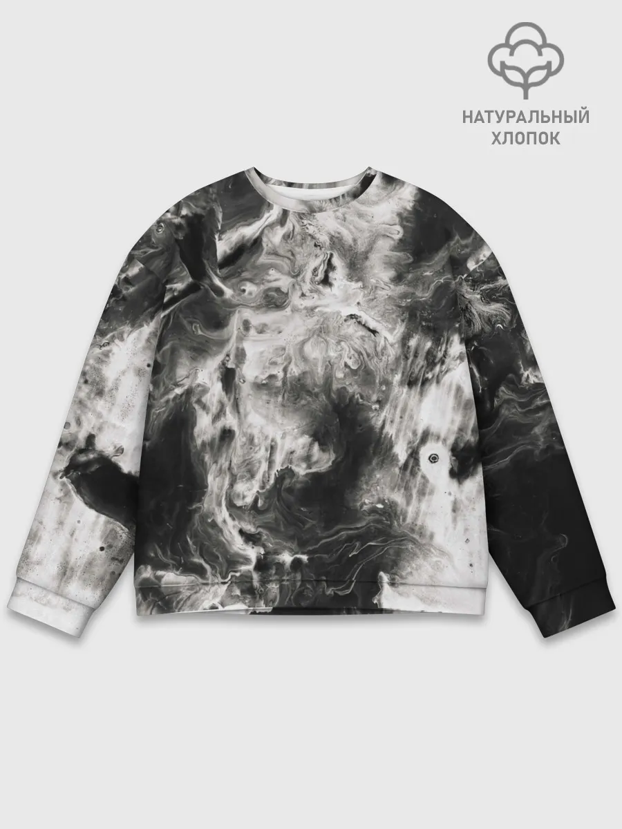 Мужской свитшот базовый / Мрамор