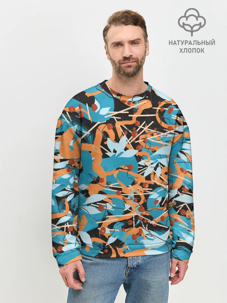 Мужской свитшот базовый / Яркие линии