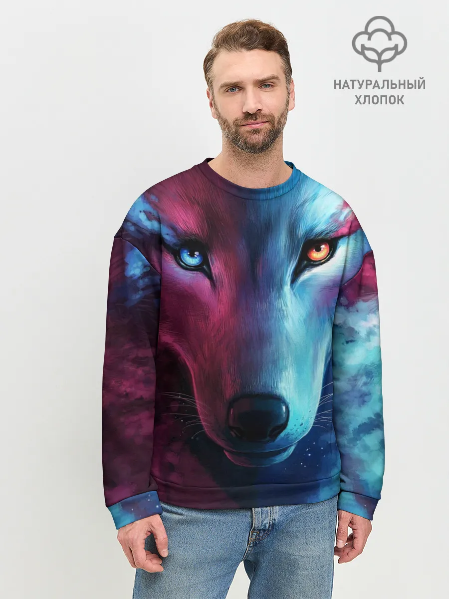 Мужской свитшот базовый / ВЗГЛЯД ВОЛКА