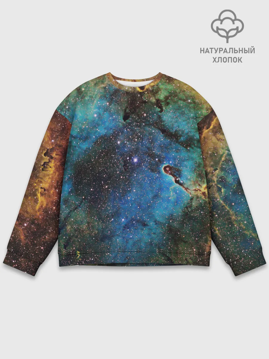 Мужской свитшот базовый / Туманный космос