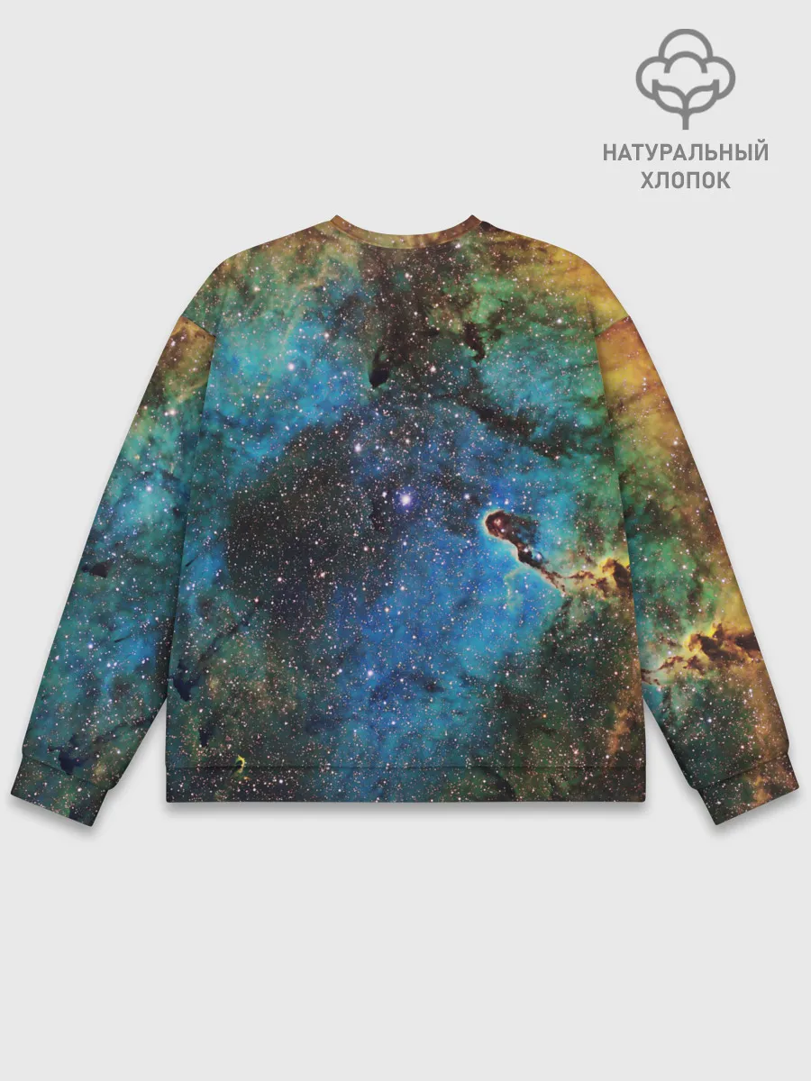 Мужской свитшот базовый / Туманный космос