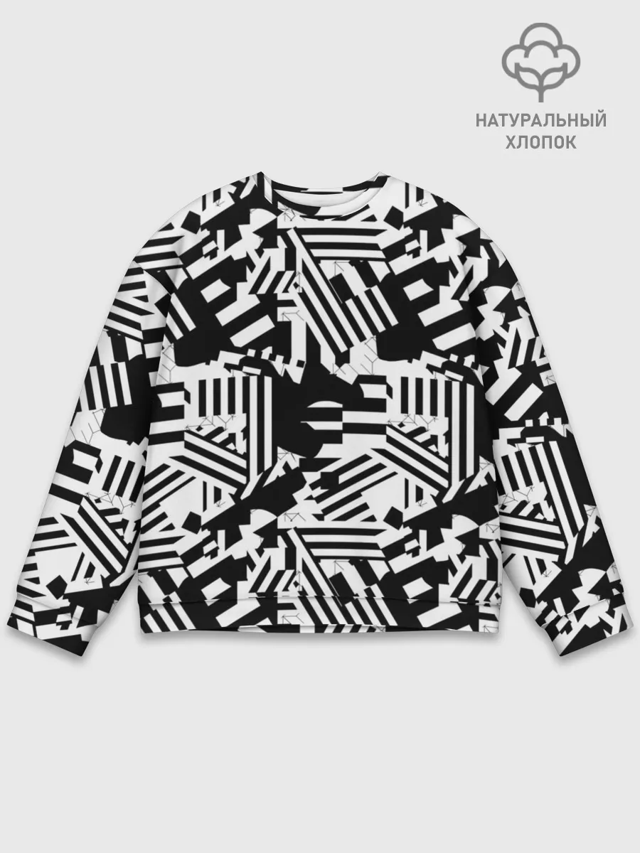 Мужской свитшот базовый / Хаотичные линии