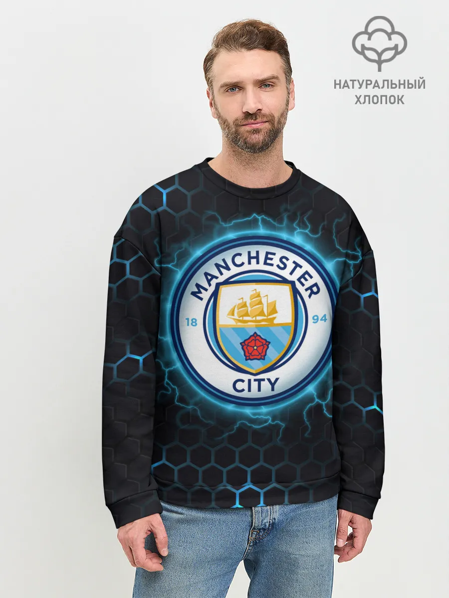 Мужской свитшот базовый / Манчестер Сити