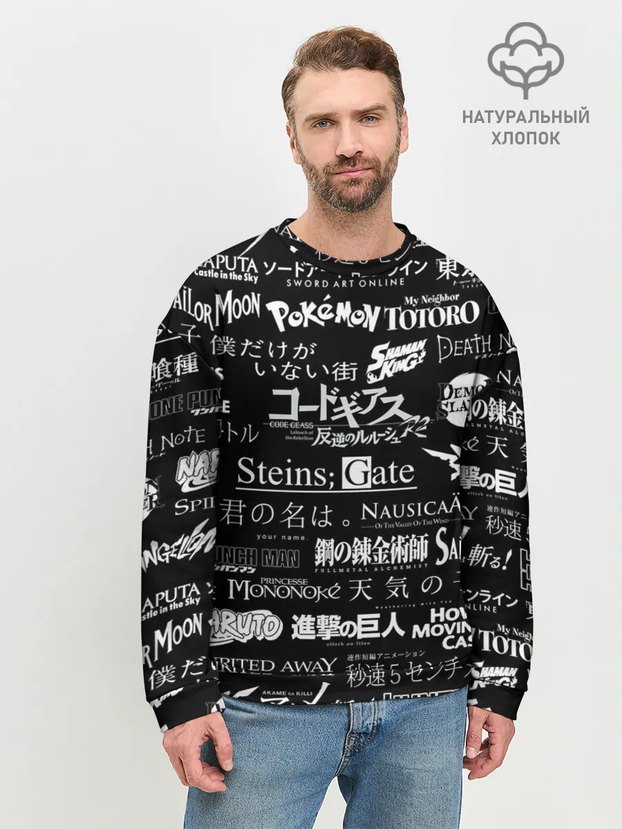 Мужской свитшот базовый / Логотипы аниме