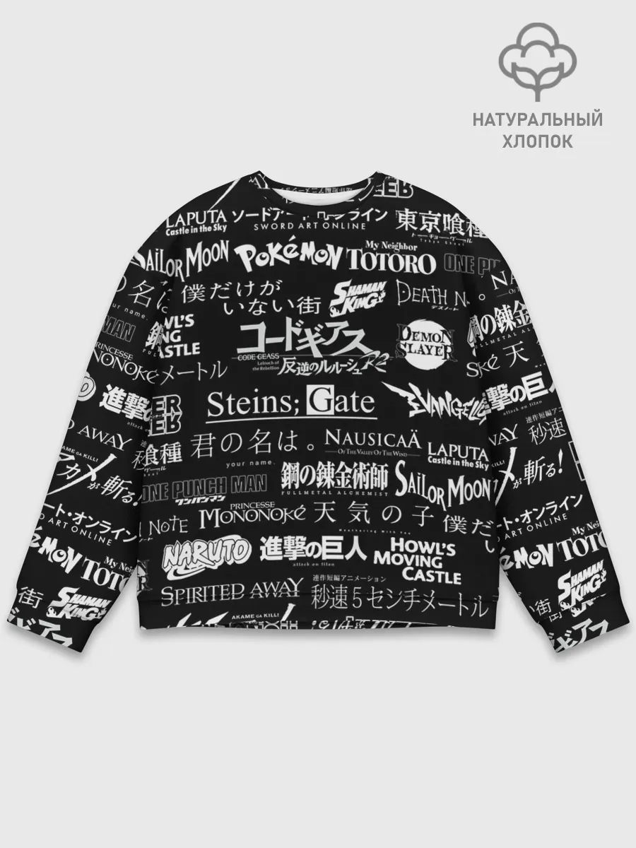 Мужской свитшот базовый / Логотипы аниме