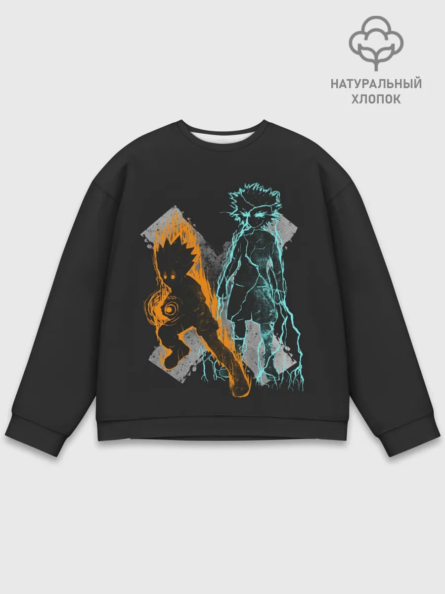 Мужской свитшот базовый / Logo Hunter с персонажами