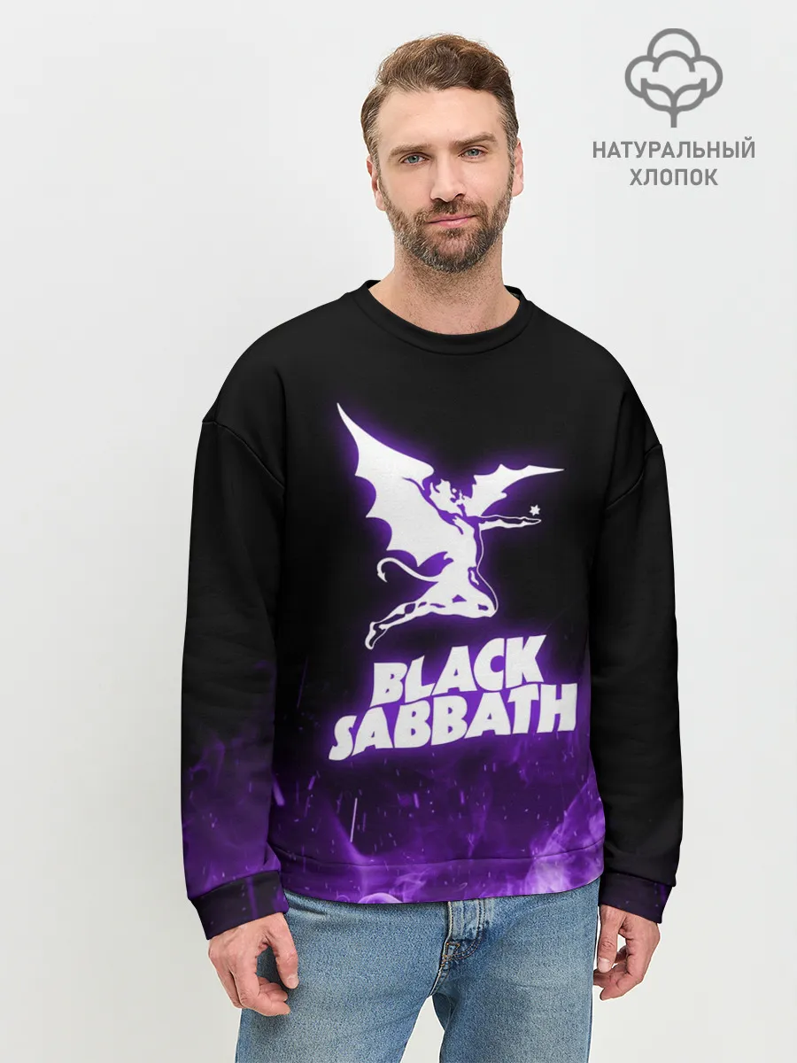 Мужской свитшот базовый / Black Sabbath NEON
