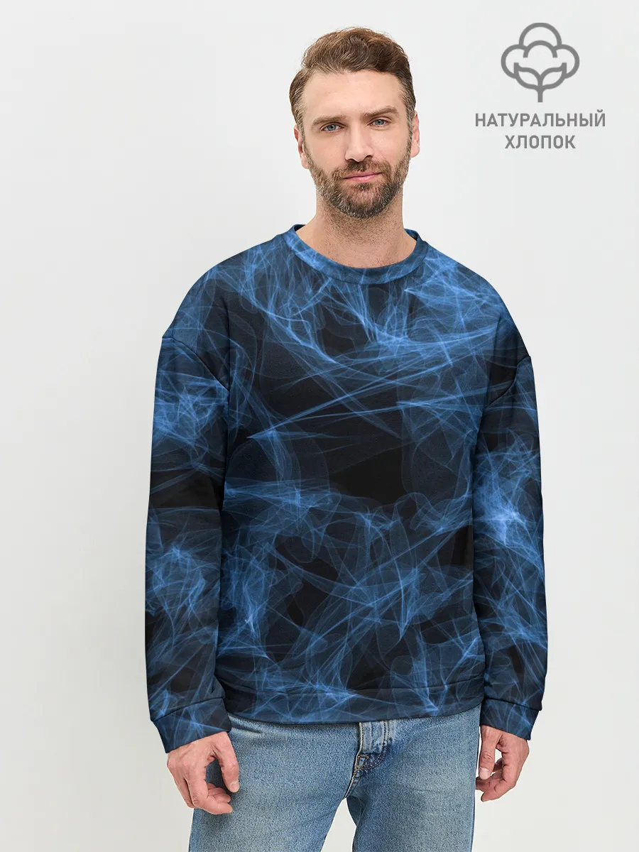 Мужской свитшот базовый / Синяя паутина