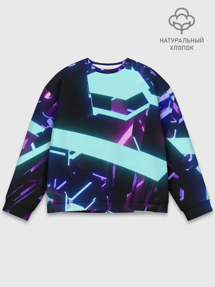 Мужской свитшот базовый / Blue Neons