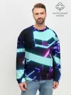 Мужской свитшот базовый / Blue Neons