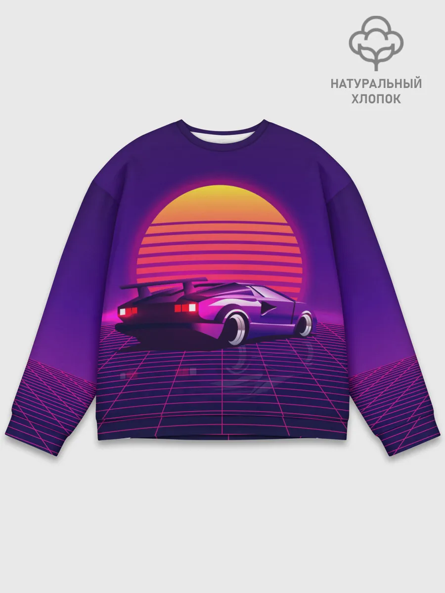 Мужской свитшот базовый / Ретро Футуризм