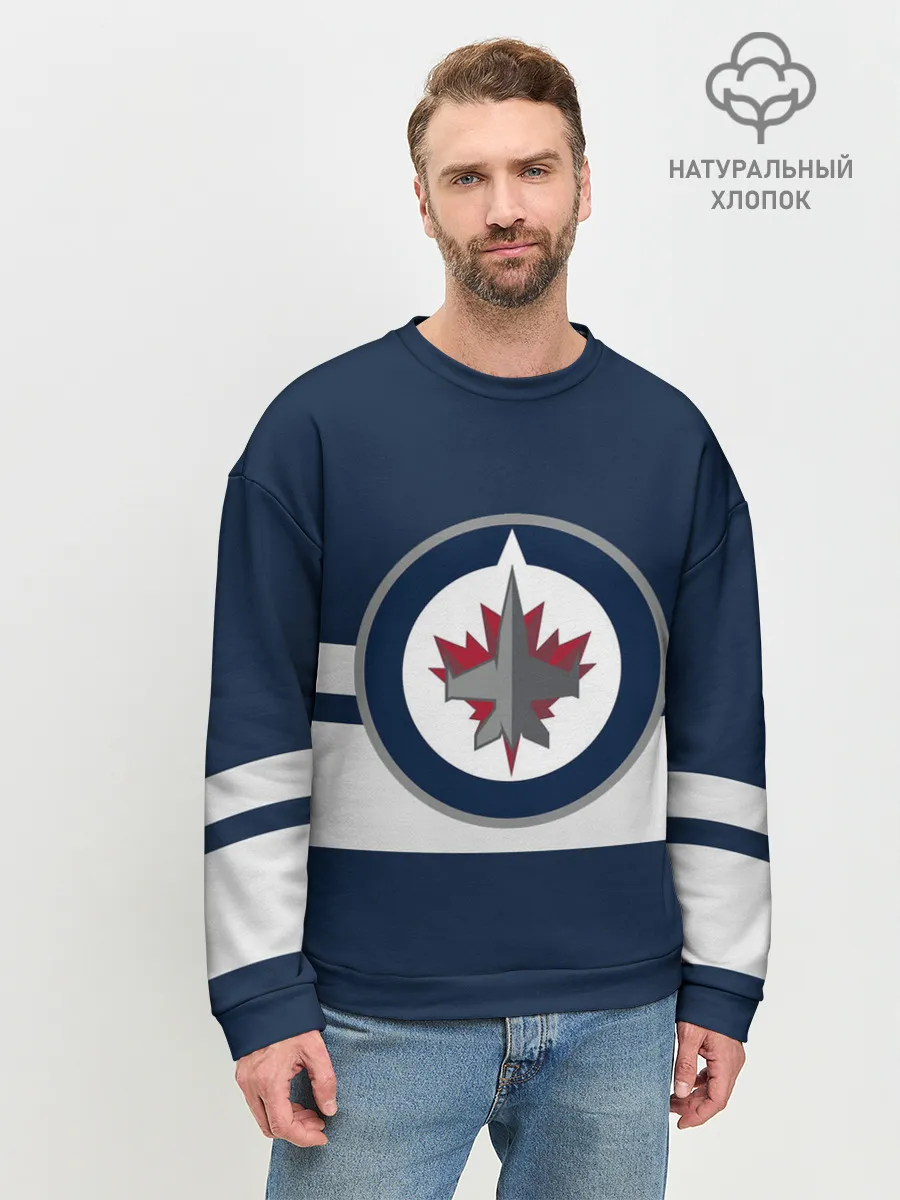 Мужской свитшот базовый / ВИННИПЕГ ДЖЕТС НХЛ