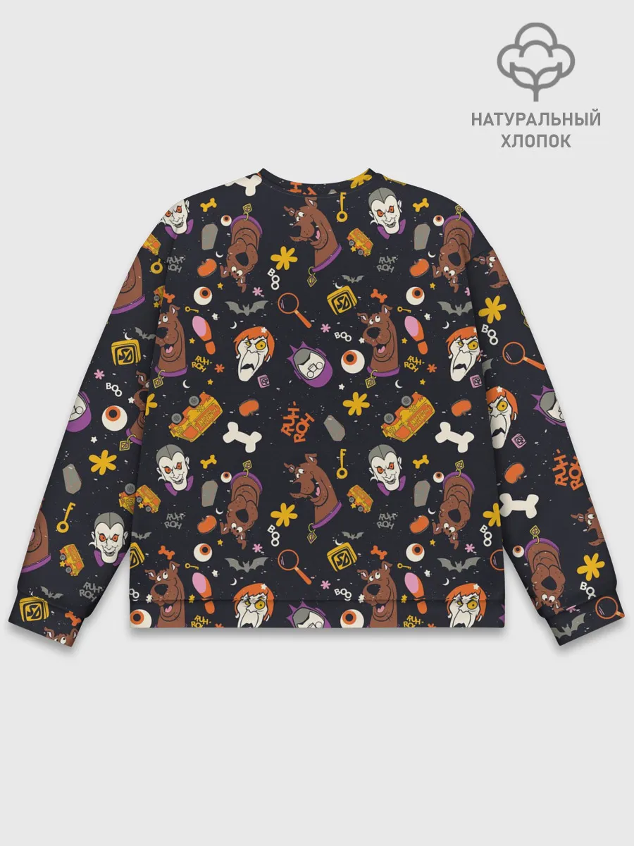 Мужской свитшот базовый / Скуби-Ду Хэллоуин паттерн