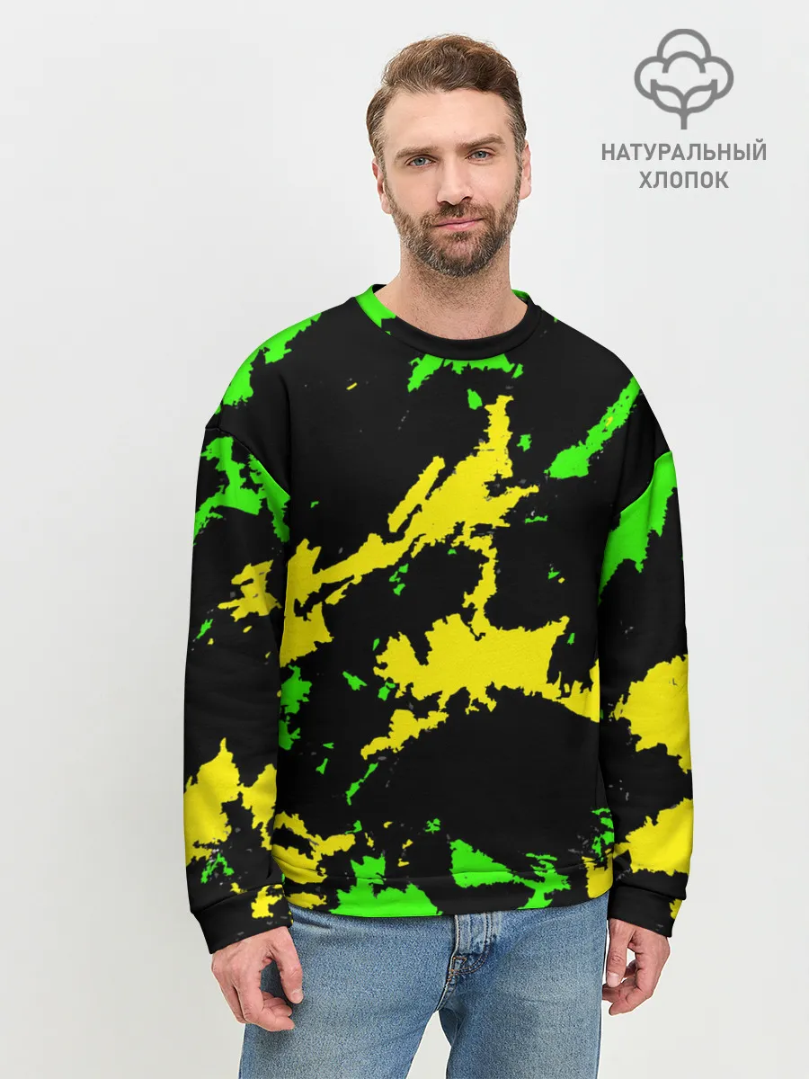 Мужской свитшот базовый / Желто-зеленый