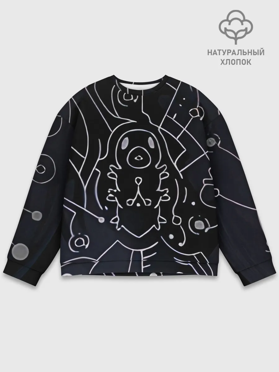 Мужской свитшот базовый / Гусеничка из Hollow Knight