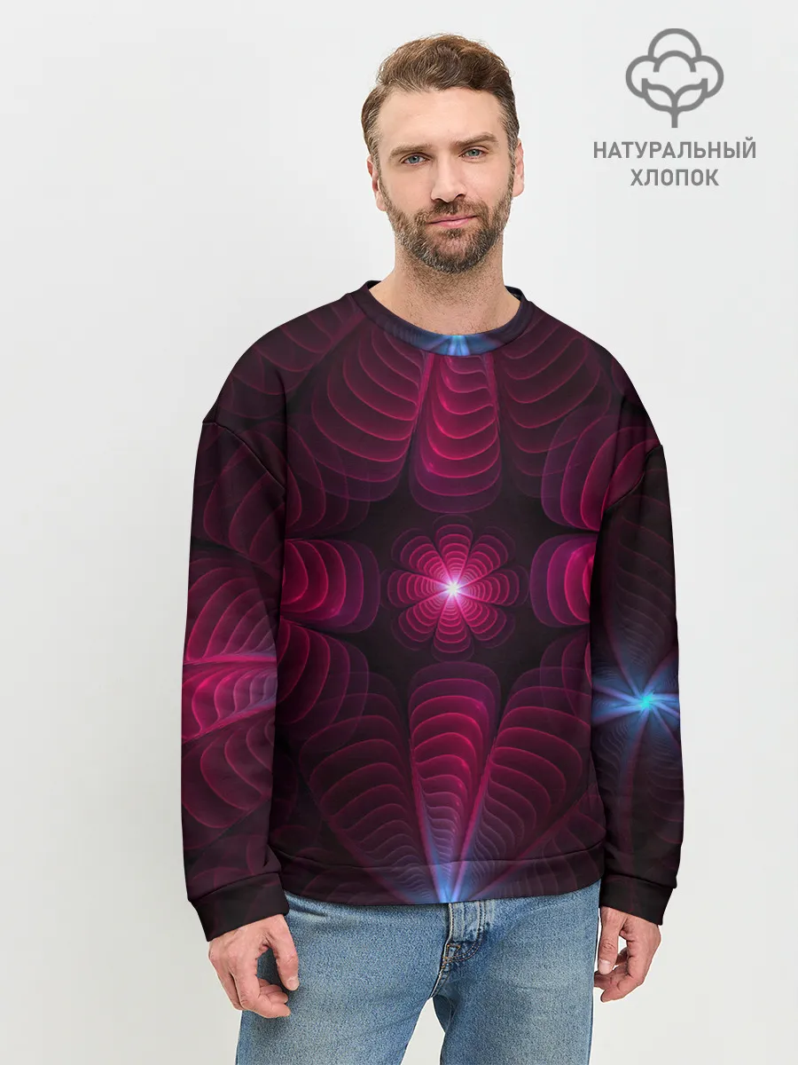 Мужской свитшот базовый / Инопланетные цветы