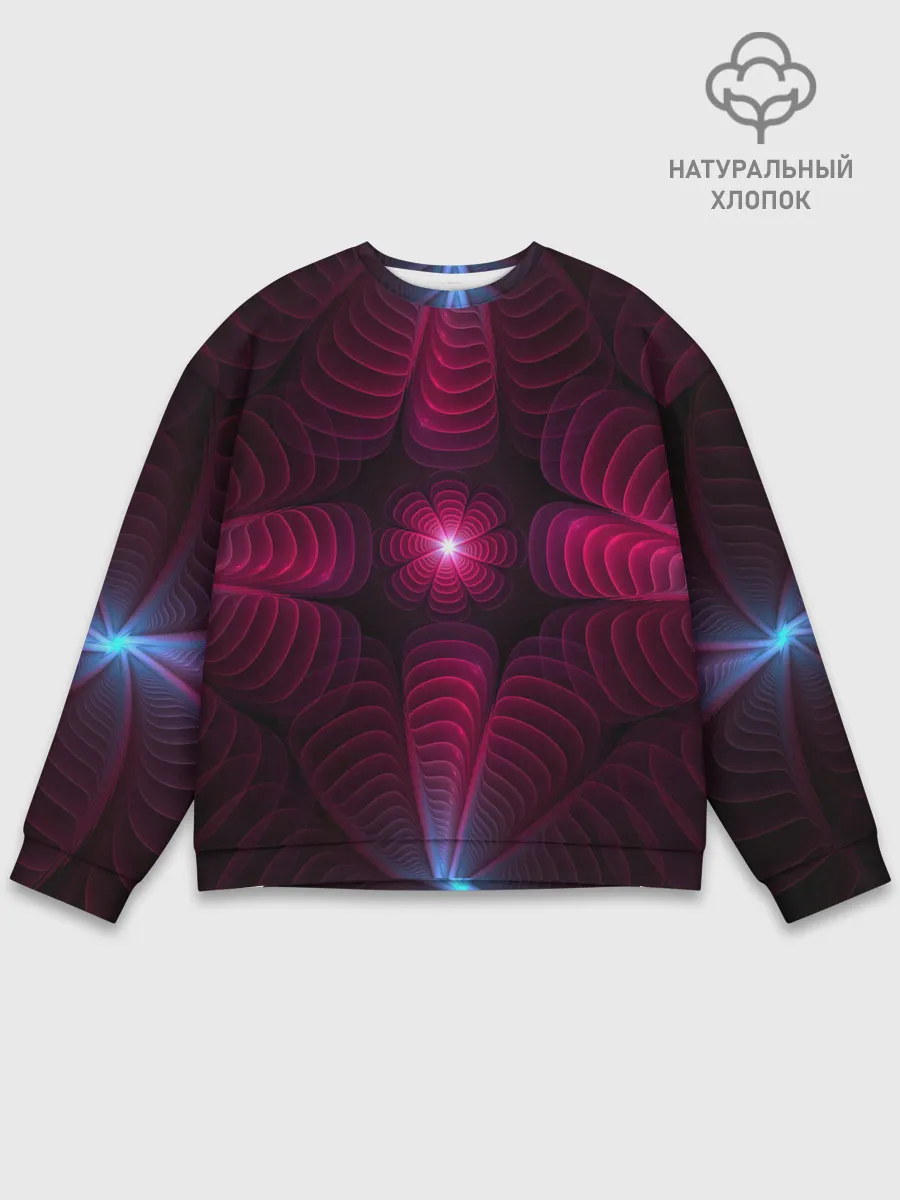 Мужской свитшот базовый / Инопланетные цветы