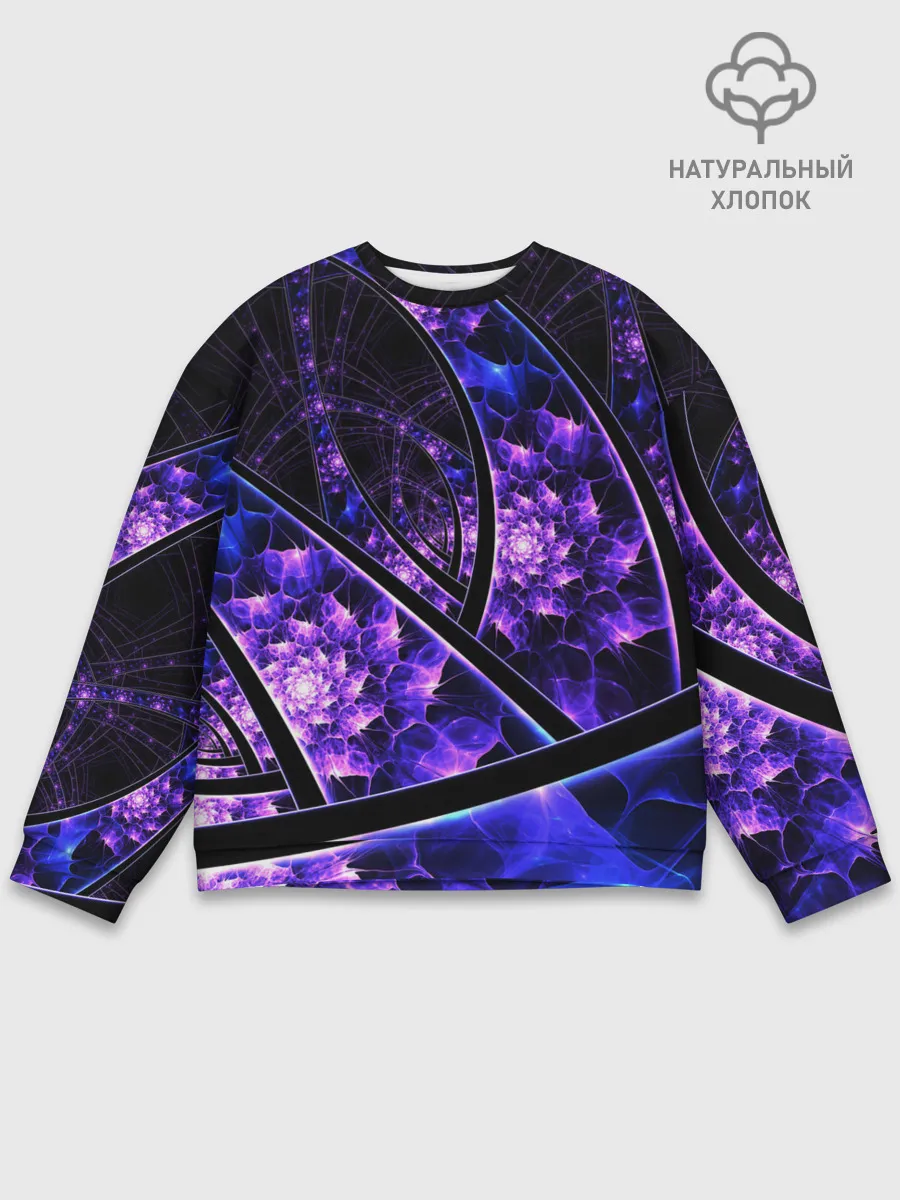 Мужской свитшот базовый / Фрактал линии