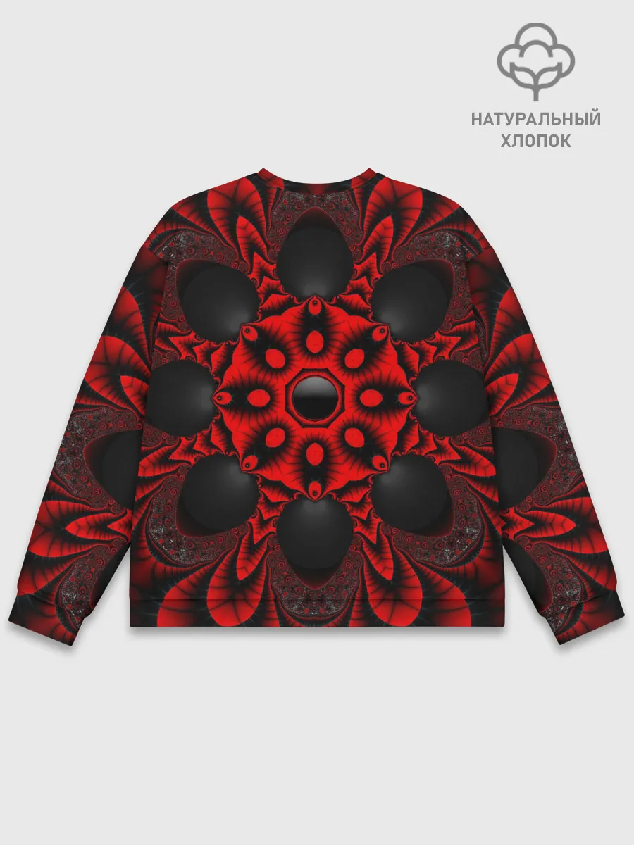 Мужской свитшот базовый / Красный цветок