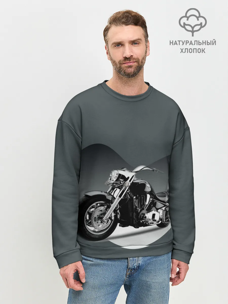 Мужской свитшот базовый / Мотоцикл
