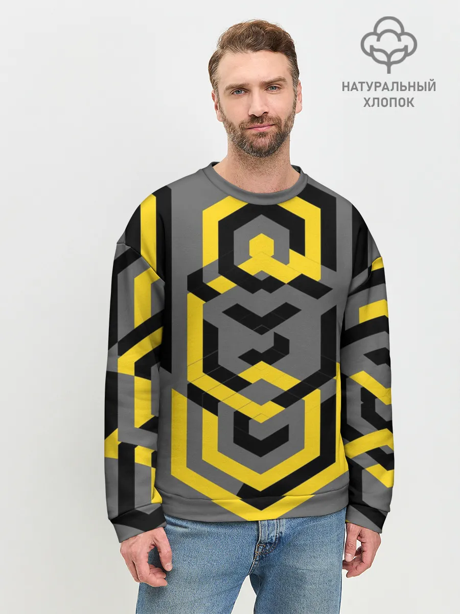 Мужской свитшот базовый / Геометрия узор