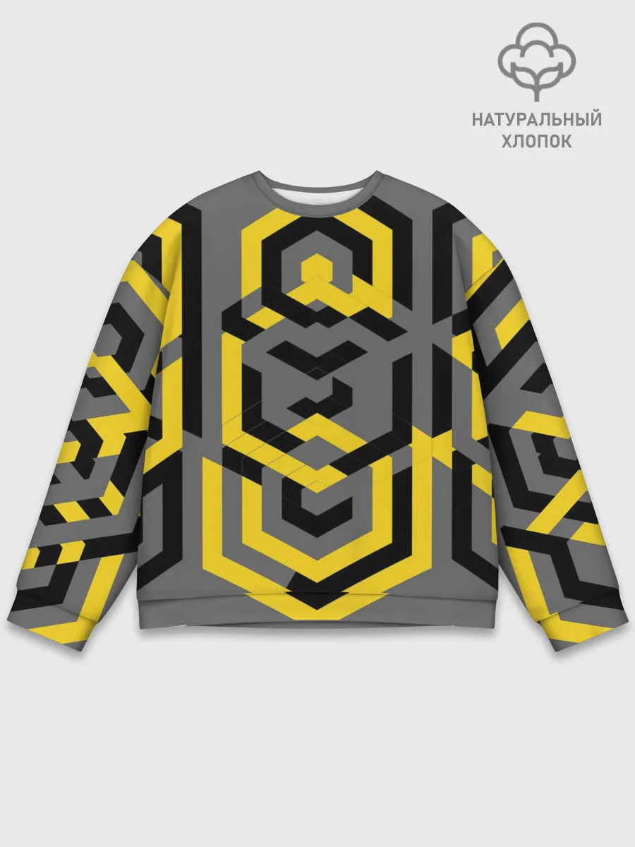 Мужской свитшот базовый / Геометрия узор