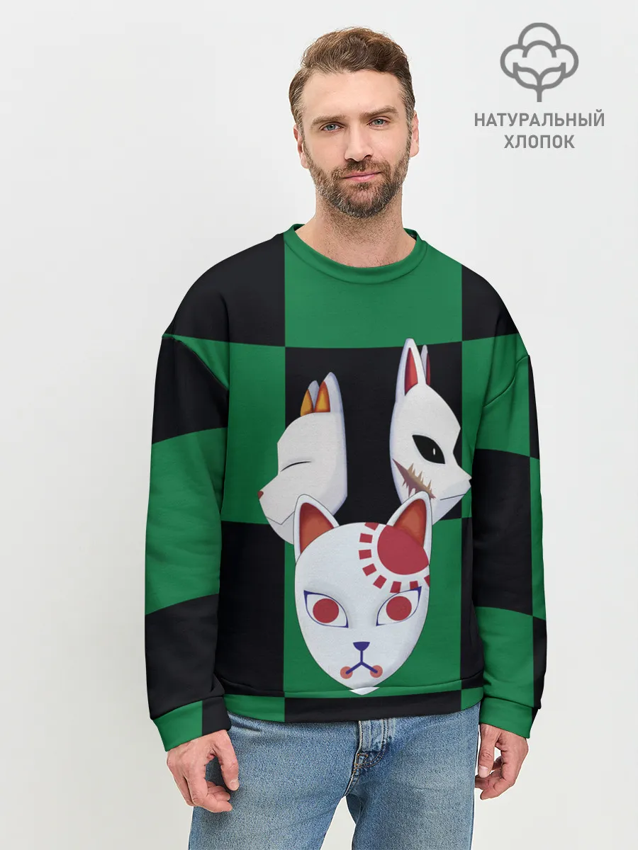 Мужской свитшот базовый / Падшие ученики, выживший лис