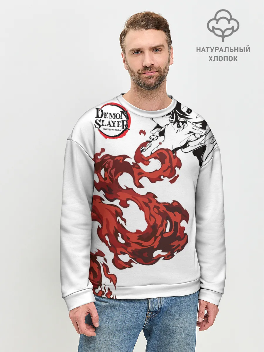 Мужской свитшот базовый / Клинок, рассекающий демонов