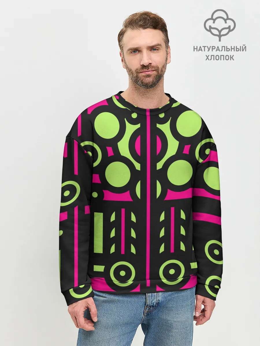 Мужской свитшот базовый / Киберпанк механизмы