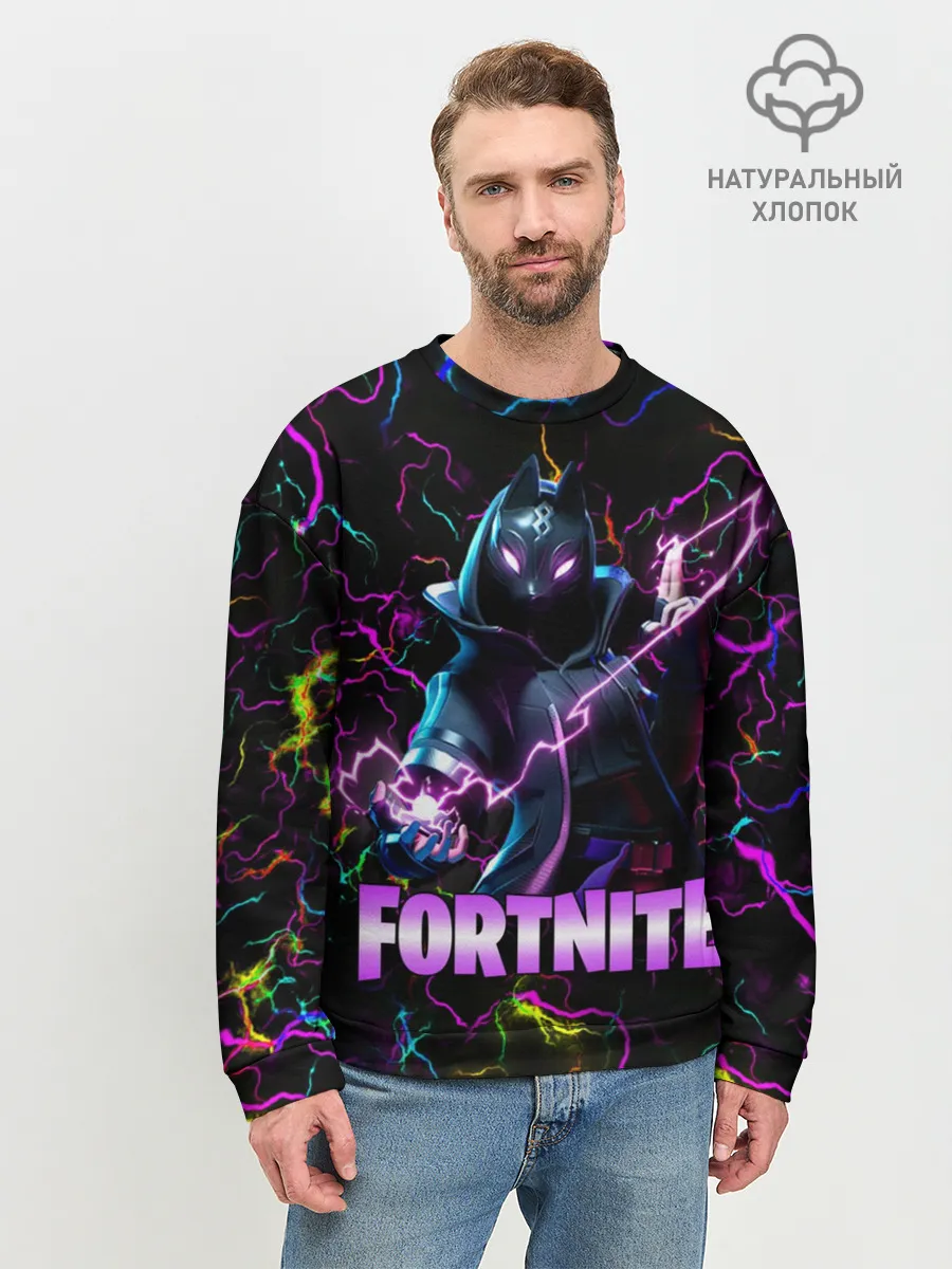 Мужской свитшот базовый / Fortnite | Молнии