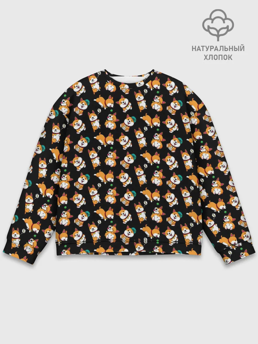 Мужской свитшот базовый / Корги