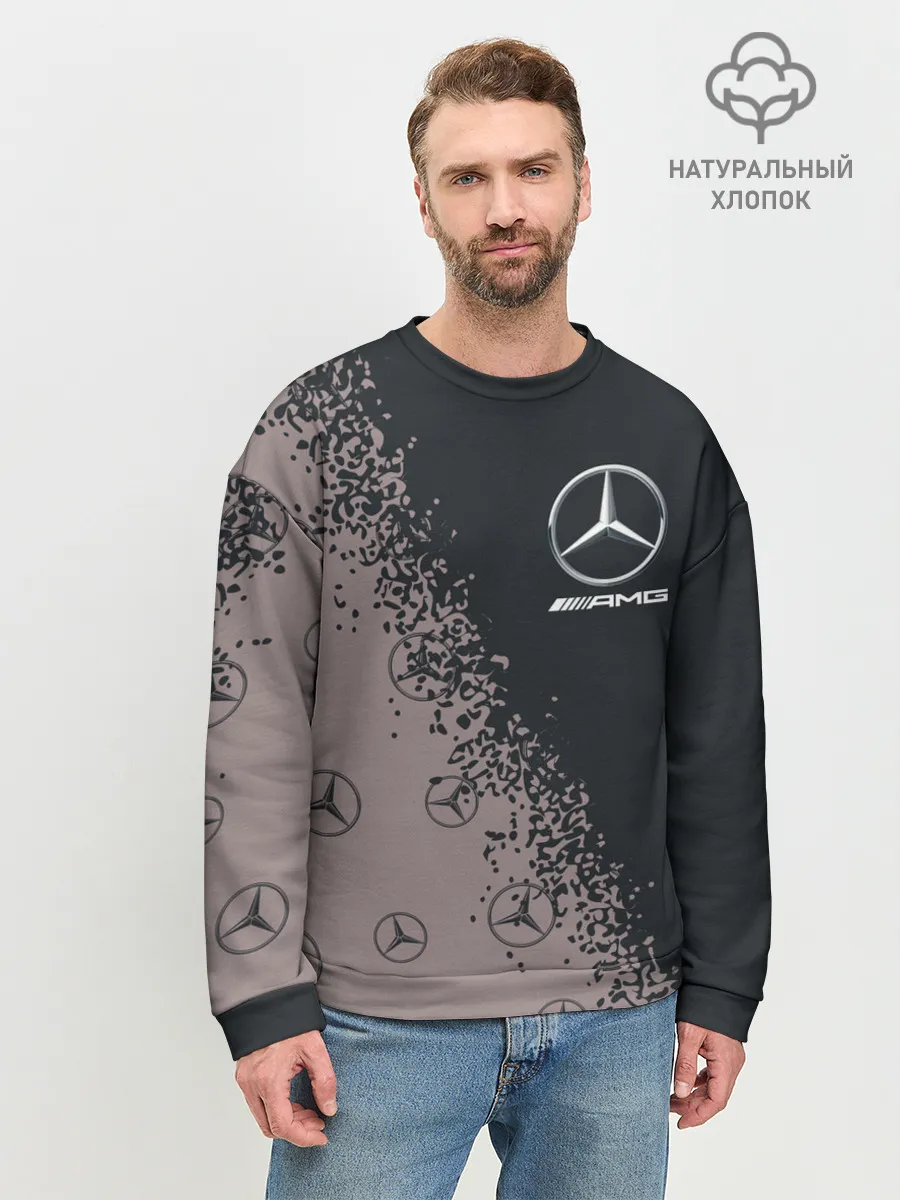 Мужской свитшот базовый / MERCEDES / МЕРСЕДЕС