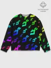 Мужской свитшот базовый / Радужный Паттерн Лого ДжоДжо