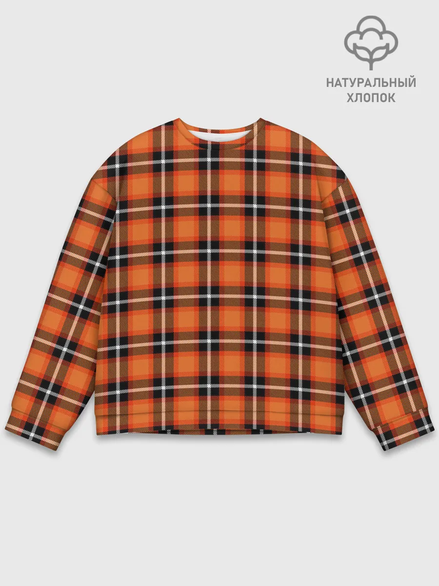 Мужской свитшот базовый / Шотландская клетка