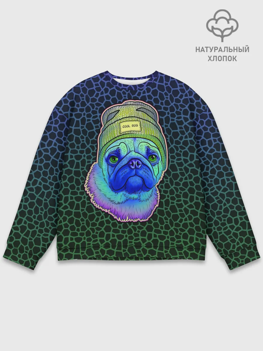 Мужской свитшот базовый / Мопс