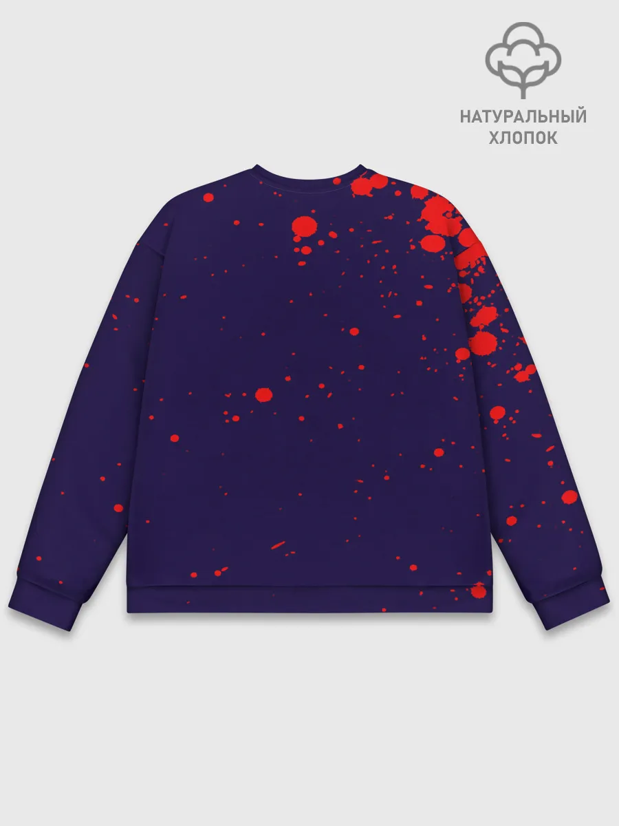 Мужской свитшот базовый / Дзётаро красные брызги