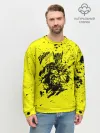 Мужской свитшот базовый / Джонатан на желтом брызги