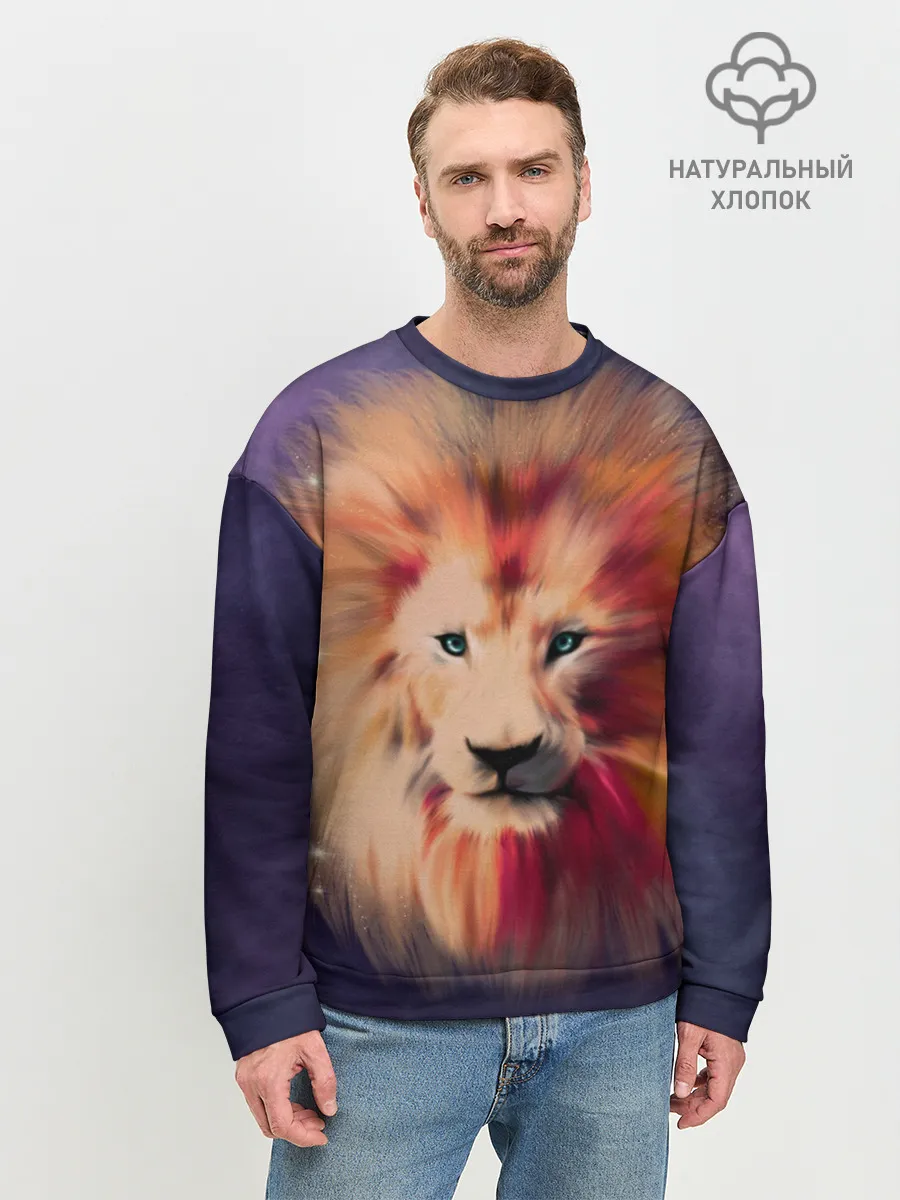 Мужской свитшот базовый / Space Lion