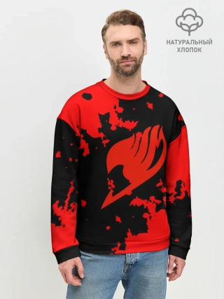 Мужской свитшот базовый / Хвост Феи красные зоны